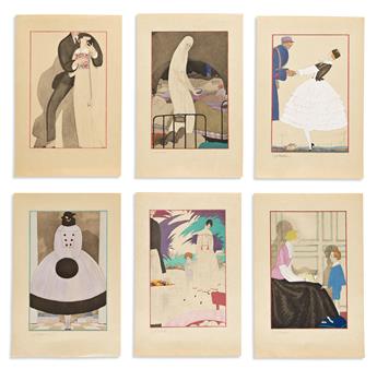 (FASHION.) Georges Lepape. [Suite of 12 pochoir plates finished by hand].